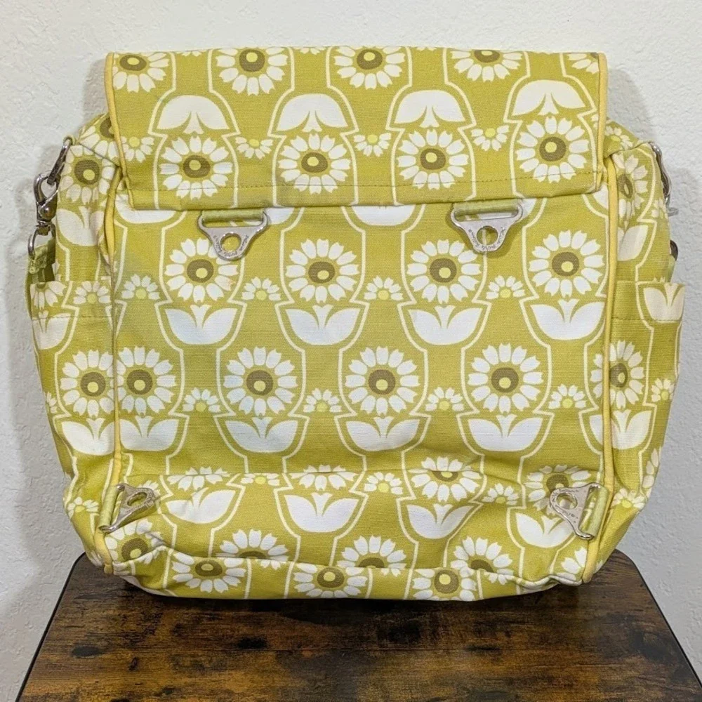 Petunia Pickle Bottom Boxy Flower Print Embroidered Diaper Bag‎ w Changing Pad